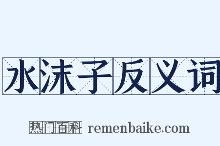 水沫子反义词是什么意思的图片